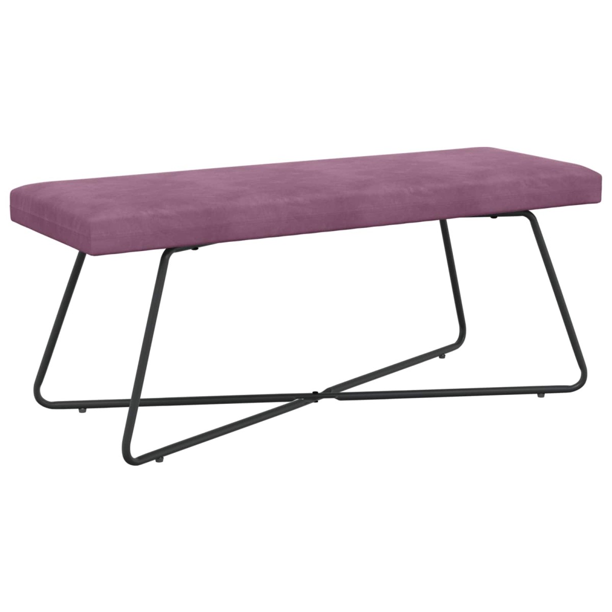 vidaXL παγκάκι Μοβ 110 x 40 x 45 cm Βελούδο