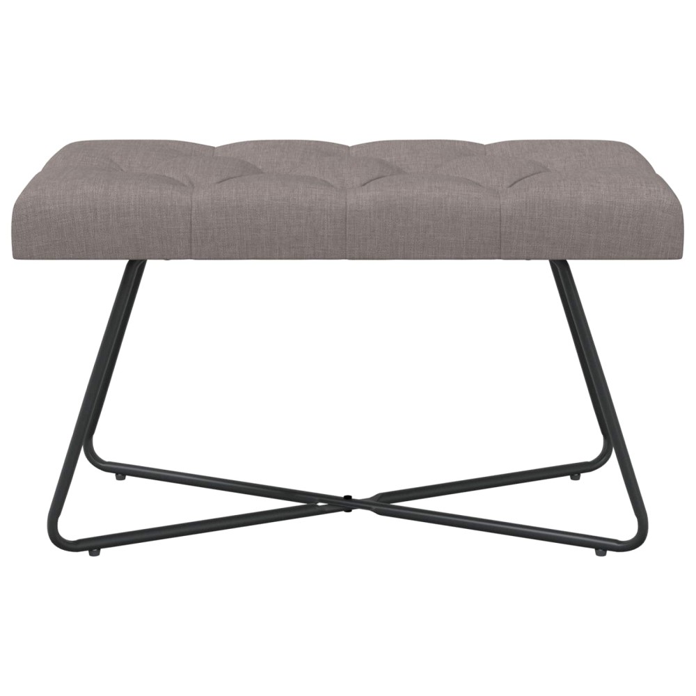 vidaXL Πάγκος με κουμπωτές επιφάνειες Taupe 80 x 40 x 46 εκ. Ύφασμα