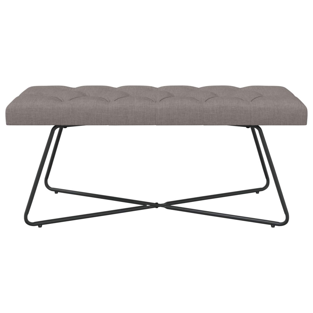 vidaXL Πάγκος με κουμπωτές επιφάνειες Taupe 110 x 40 x 46 cm Ύφασμα