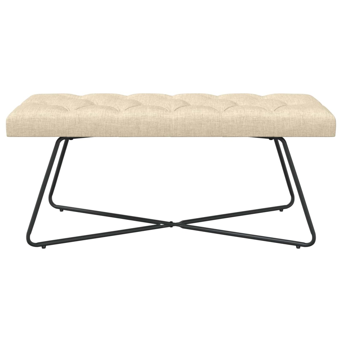 vidaXL Πάγκος με κουμπωτές επιφάνειες Κρεμ 110 x 40 x 46 cm Ύφασμα