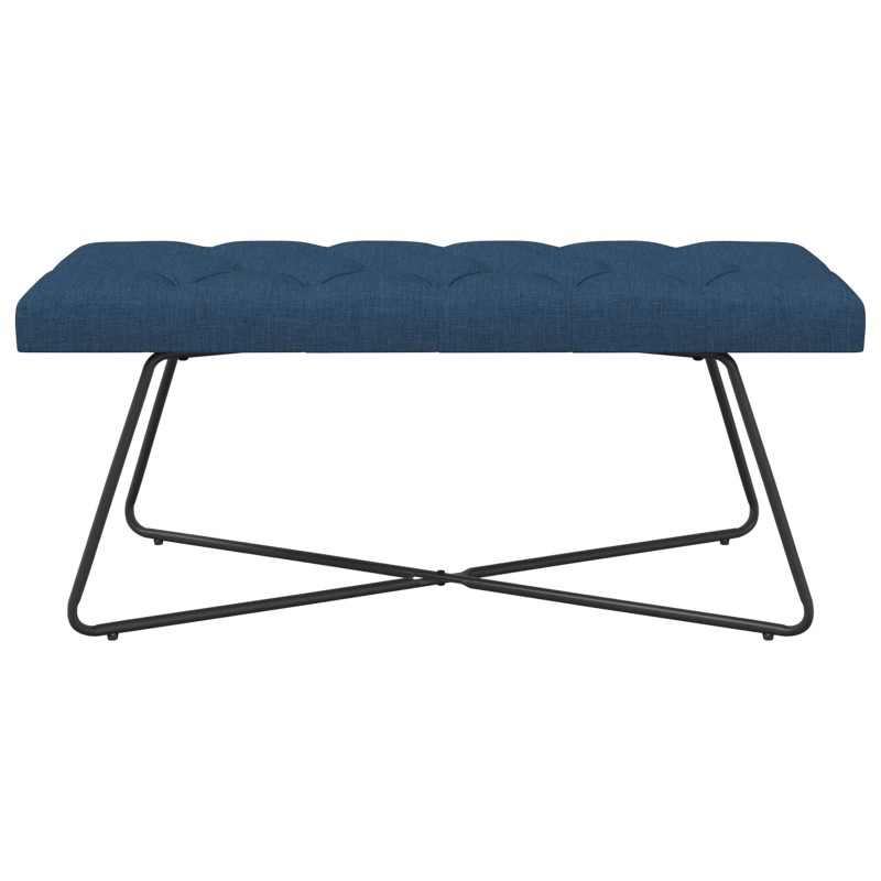 vidaXL Πάγκος με κουμπωτές επιφάνειες Μπλε 110 x 40 x 46 cm Ύφασμα