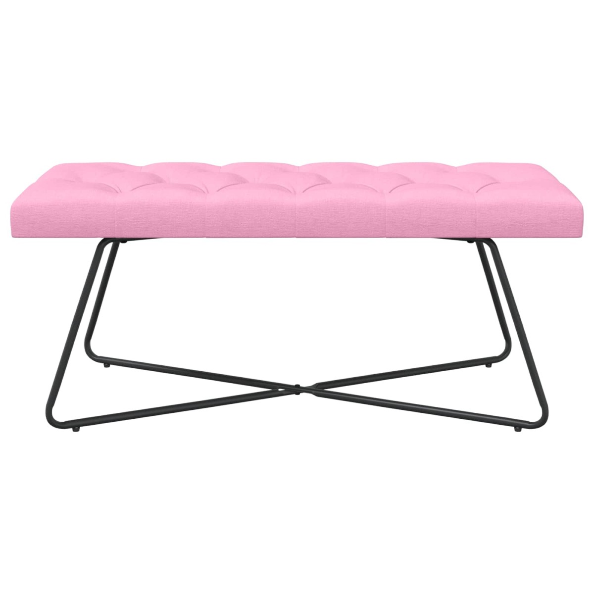 vidaXL Πάγκος με κουμπωτές επιφάνειες Ροζ 110 x 40 x 46 cm Ύφασμα