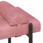 vidaXL Παγκάκι με κουμπιά και μαξιλάρια Ροζ 110 x 40 x 46 cm Βελούδο