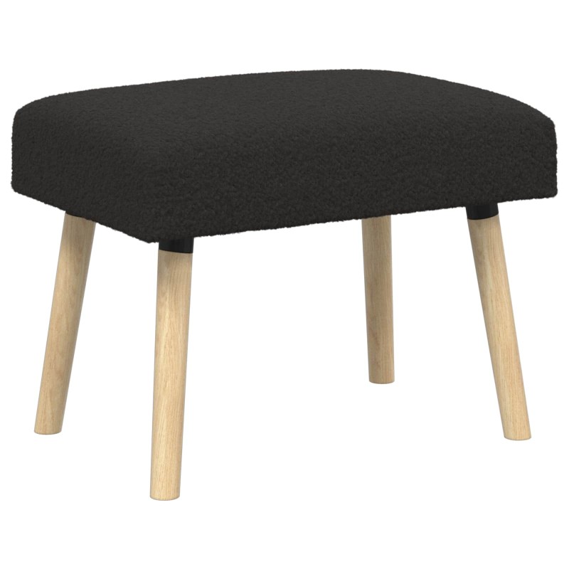 vidaXL παγκάκι Μονόχρωμο Μαύρο 60 x 40 x 45 εκ. Μπουκλέ