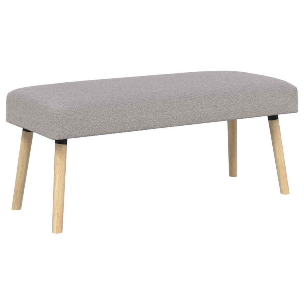 vidaXL παγκάκι Μονόχρωμο Ανοιχτό γκρι 110 x 40 x 46 cm Μπουκλέ