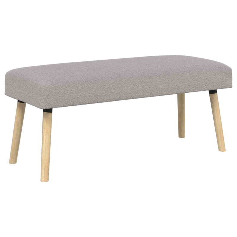 vidaXL παγκάκι Μονόχρωμο Ανοιχτό γκρι 110 x 40 x 46 cm Μπουκλέ