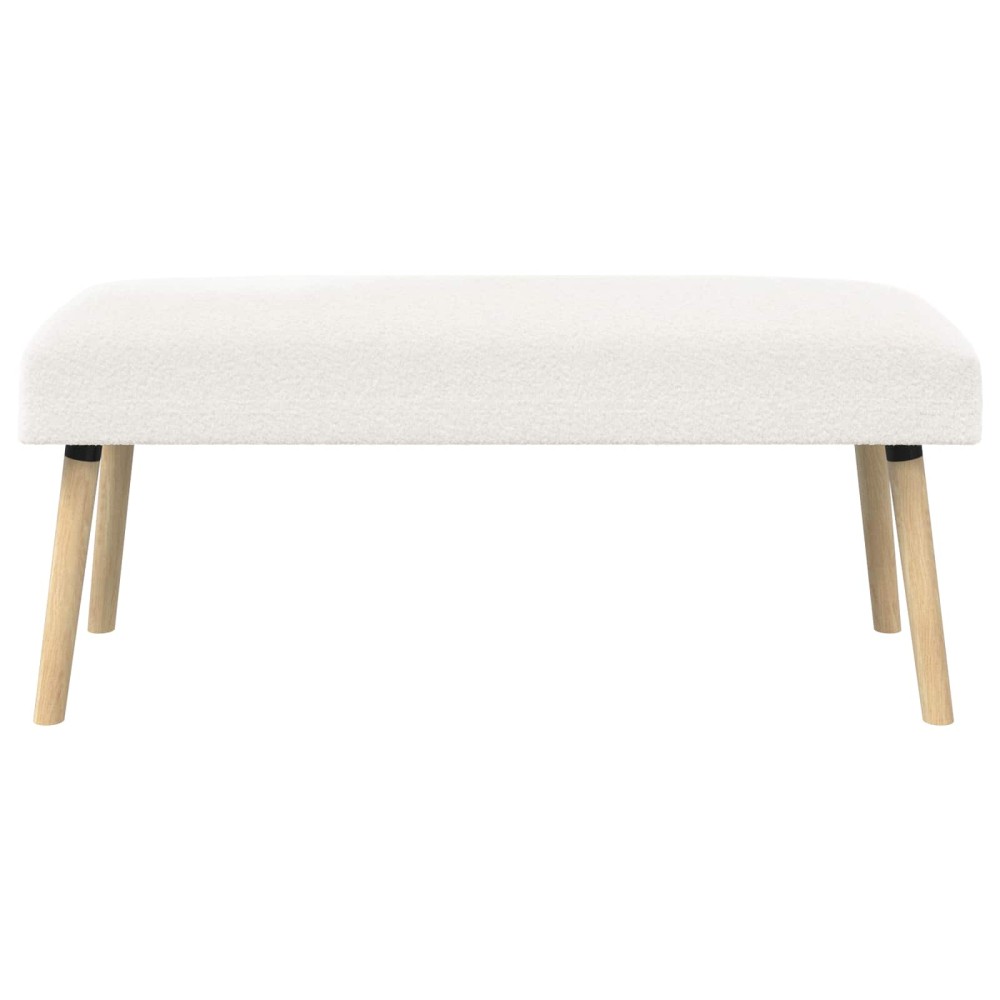 vidaXL παγκάκι Μονόχρωμο Κρεμ 110 x 40 x 46 cm Μπουκλέ
