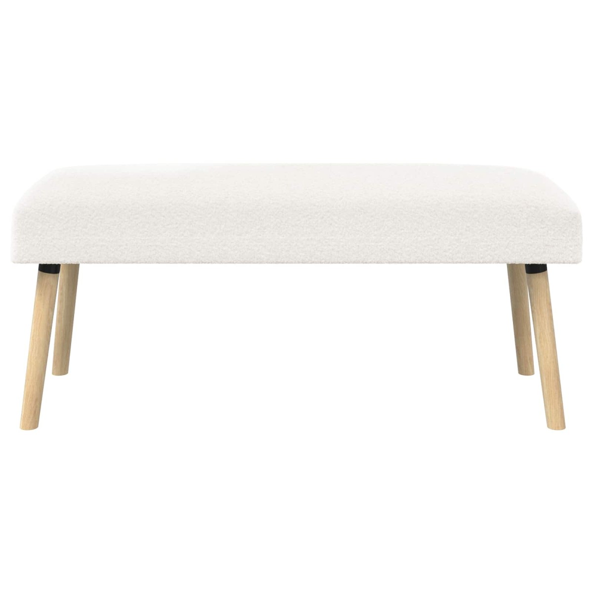 vidaXL παγκάκι Μονόχρωμο Κρεμ 110 x 40 x 46 cm Μπουκλέ