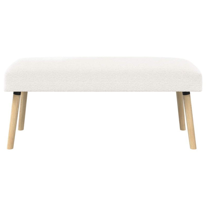 vidaXL παγκάκι Μονόχρωμο Κρεμ 110 x 40 x 46 cm Μπουκλέ