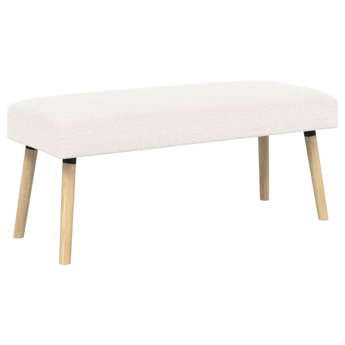 vidaXL παγκάκι Μονόχρωμο Κρεμ 110 x 40 x 46 cm Μπουκλέ