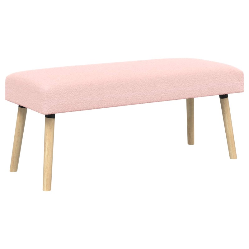 vidaXL παγκάκι Μονόχρωμο Ροζ 110 x 40 x 46 cm Μπουκλέ