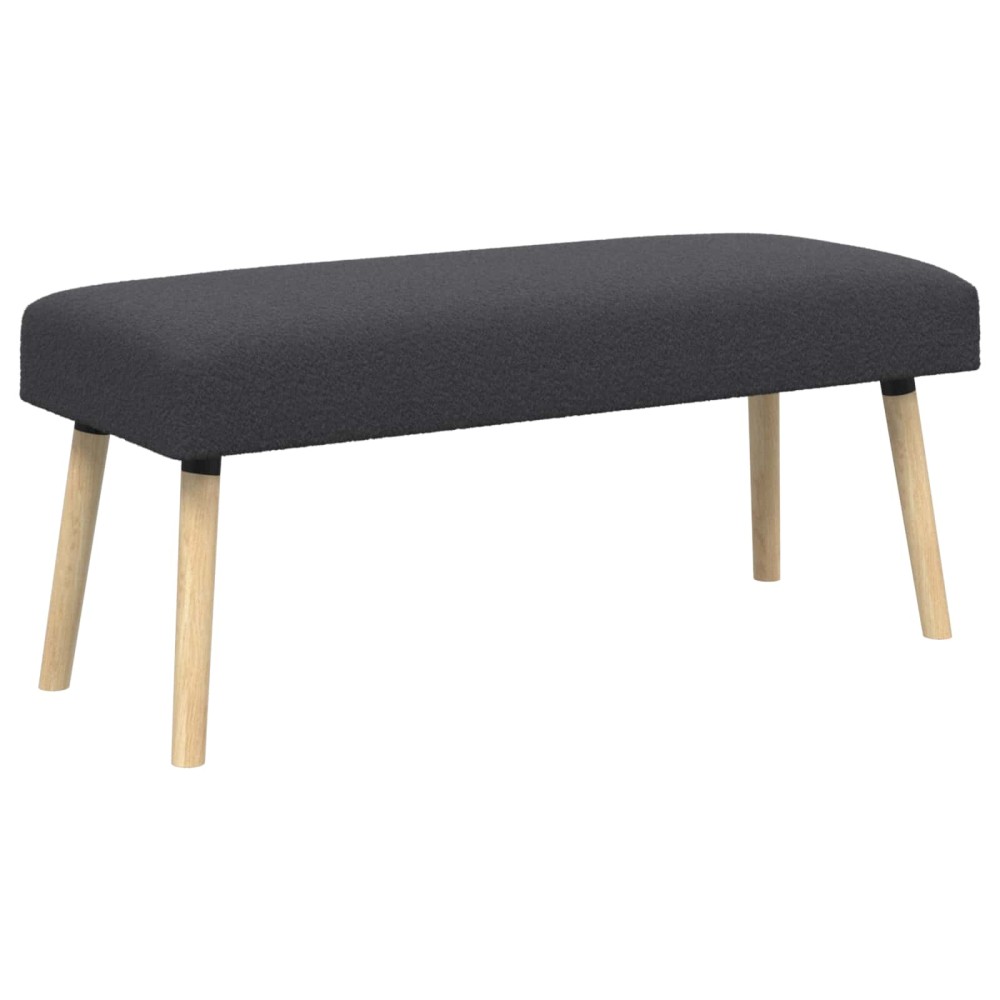 vidaXL παγκάκι Μονόχρωμο Σκούρο Γκρι 110 x 40 x 46 cm Μπουκλέ