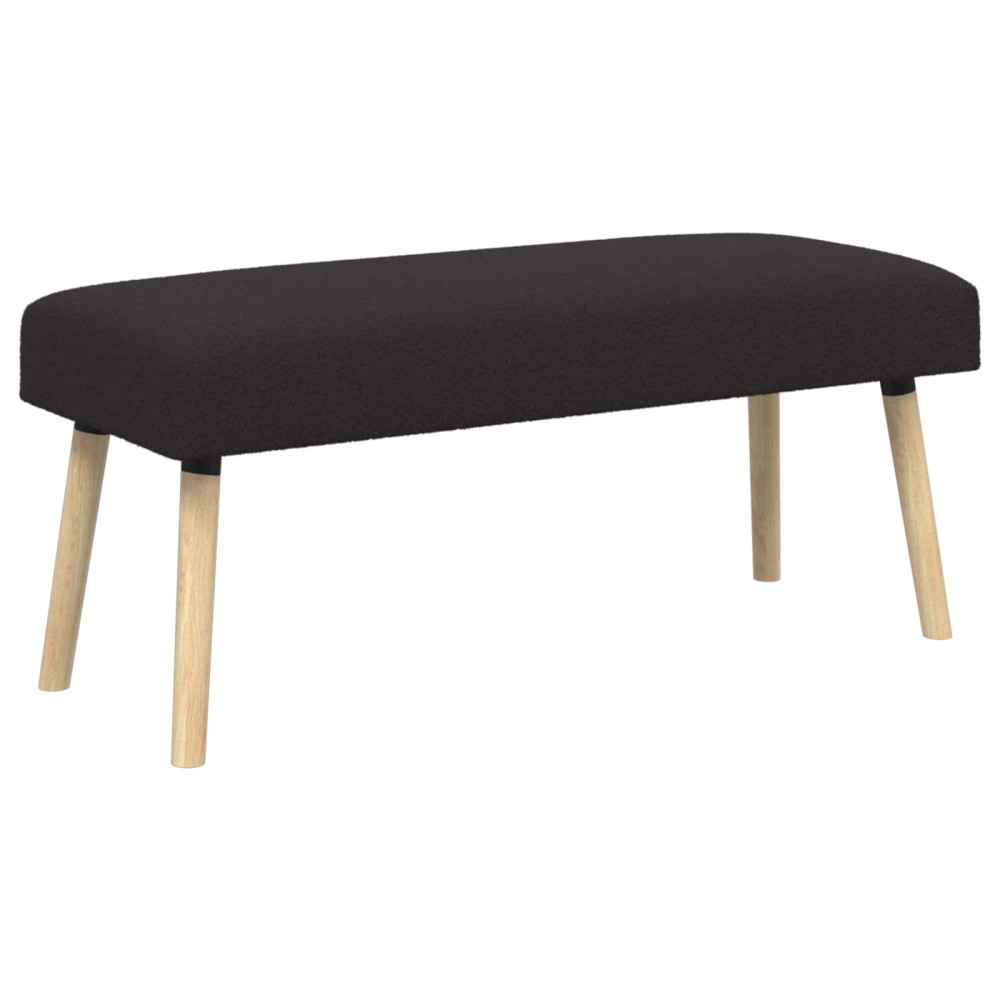 vidaXL παγκάκι Μονόχρωμο Μαύρο 110 x 40 x 46 cm Μπουκλέ