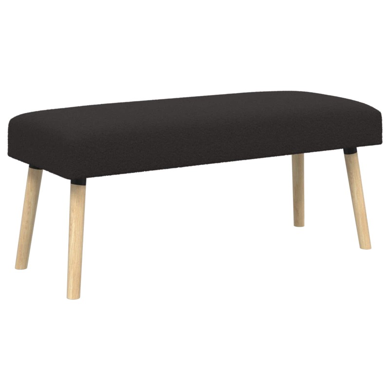 vidaXL παγκάκι Μονόχρωμο Μαύρο 110 x 40 x 46 cm Μπουκλέ