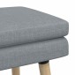 vidaXL Διπλή Επίστρωση Πάγκος Ανοιχτό γκρι 60 x 40 x 46 εκ. Ύφασμα