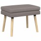 vidaXL Διπλή Επίστρωση Πάγκος Taupe 60 x 40 x 46 εκ. Ύφασμα