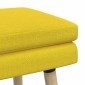 vidaXL Διπλή Επίστρωση Πάγκος Απαλό Κίτρινο 60 x 40 x 46 εκ. Ύφασμα