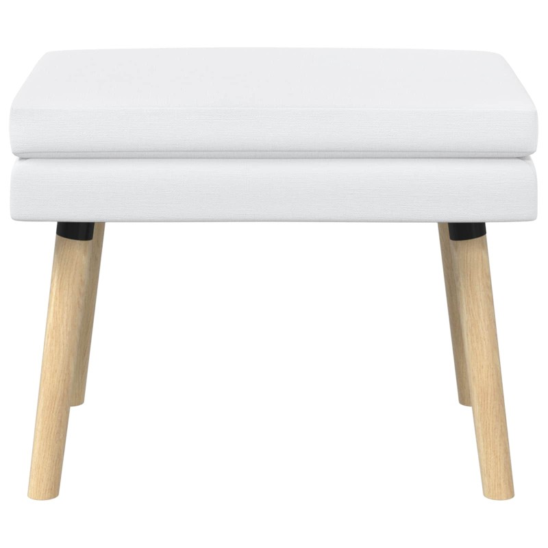 vidaXL Διπλή Επίστρωση Πάγκος Λευκό 60 x 40 x 46 εκ. Ύφασμα