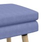 vidaXL Διπλή Επίστρωση Πάγκος Μπλε τζην 60 x 40 x 46 εκ. Ύφασμα