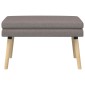 vidaXL Διπλή Επίστρωση Πάγκος Taupe 80 x 40 x 47 εκ. Ύφασμα