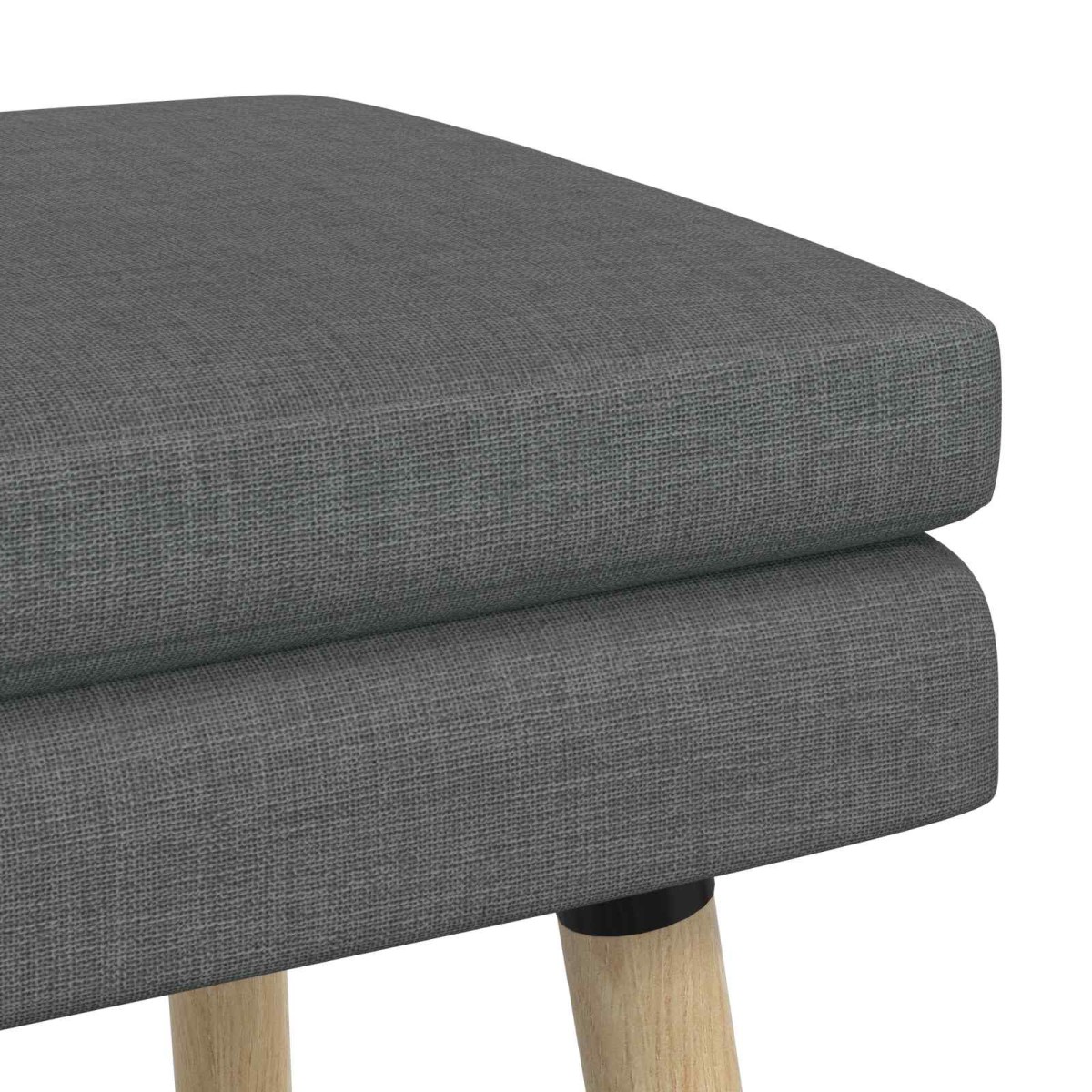 vidaXL Διπλή Επίστρωση Πάγκος Σκούρο Γκρι 110 x 40 x 47 εκ. Ύφασμα