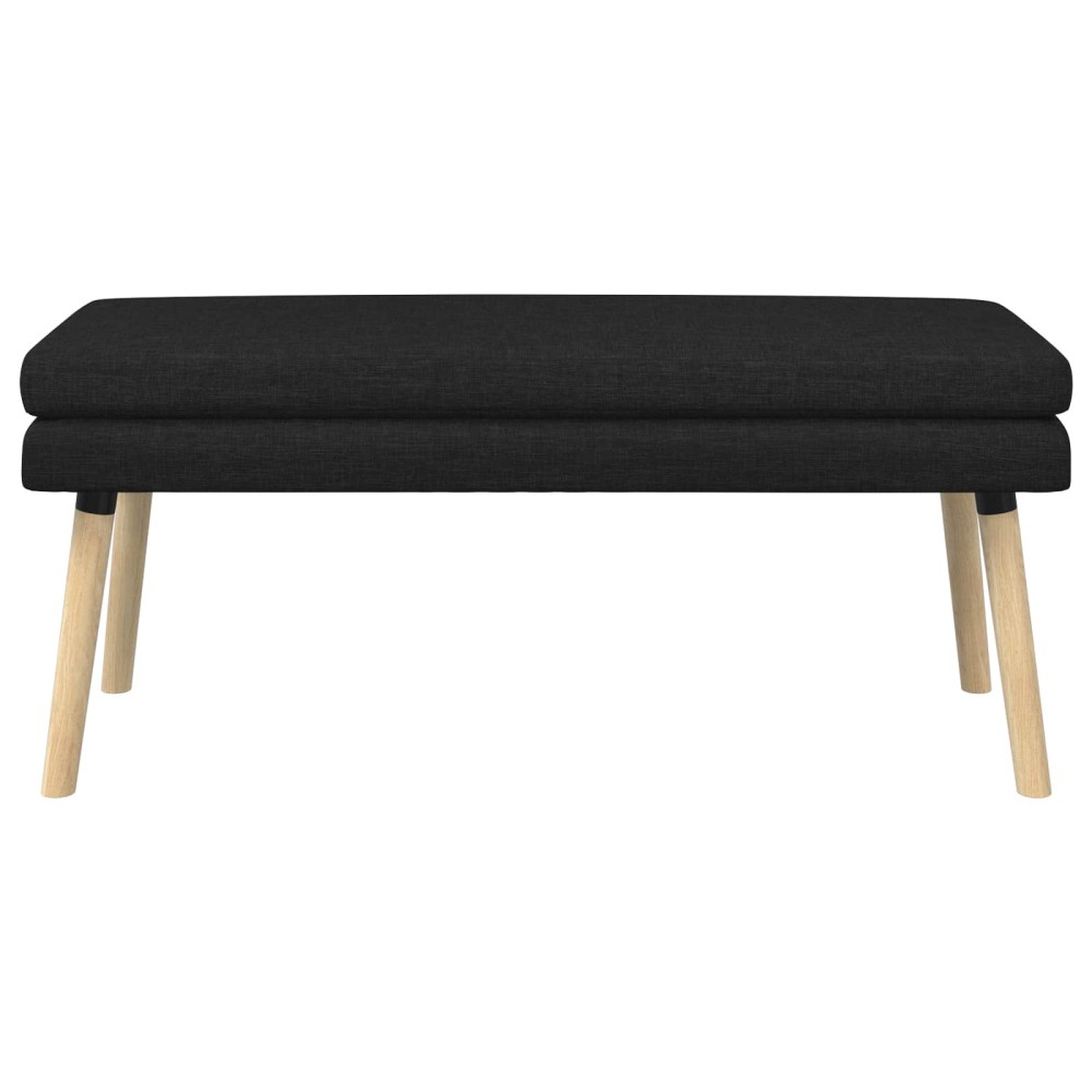 vidaXL Διπλή Επίστρωση Πάγκος Μαύρο 110 x 40 x 47 εκ. Ύφασμα