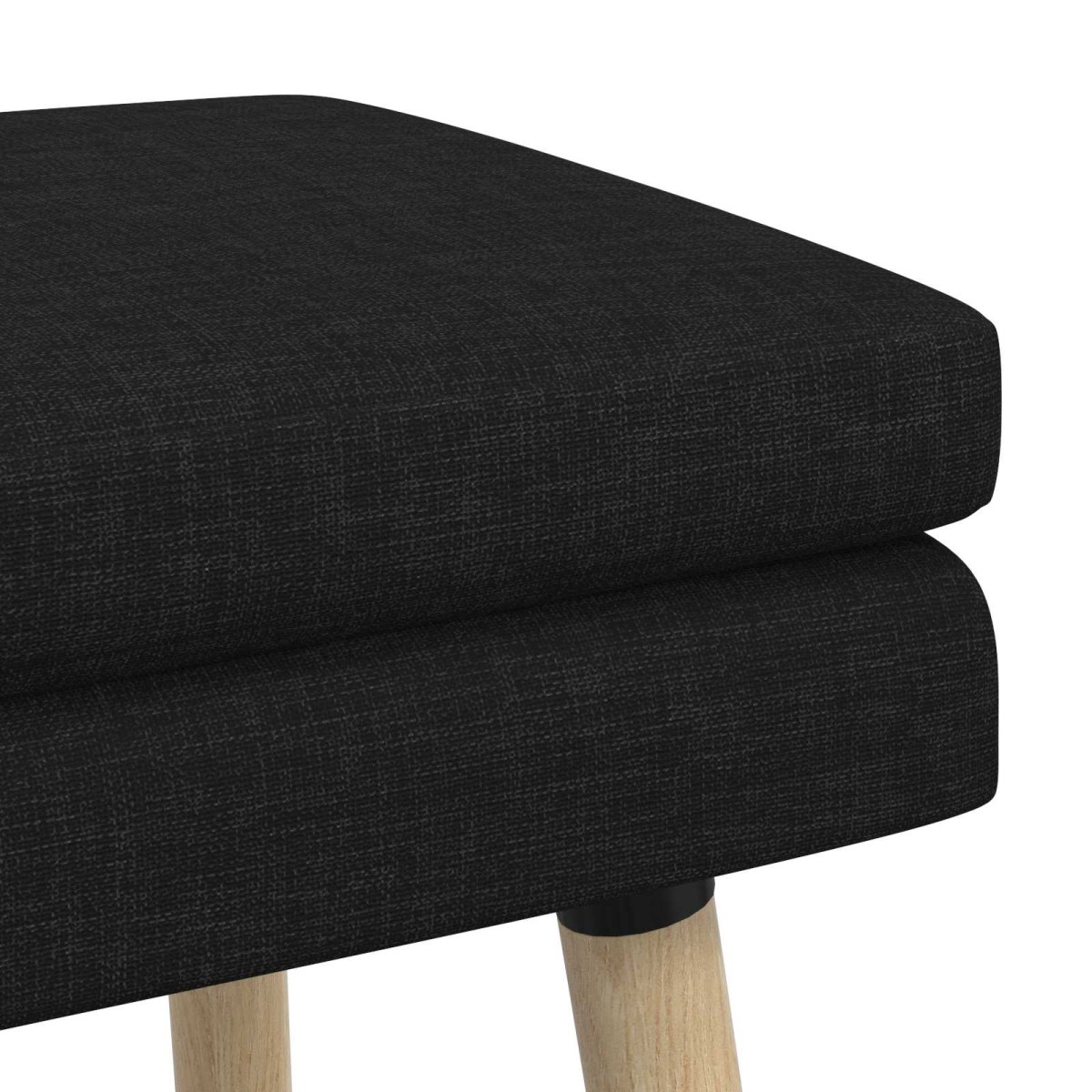 vidaXL Διπλή Επίστρωση Πάγκος Μαύρο 110 x 40 x 47 εκ. Ύφασμα