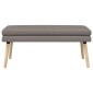 vidaXL Διπλή Επίστρωση Πάγκος Taupe 110 x 40 x 47 εκ. Ύφασμα