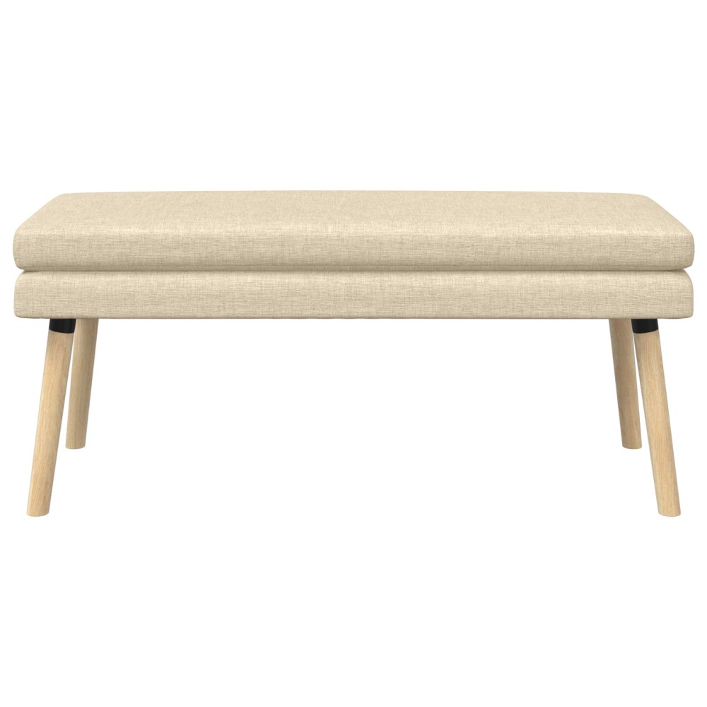 vidaXL Διπλή Επίστρωση Πάγκος Κρεμ 110 x 40 x 47 εκ. Ύφασμα