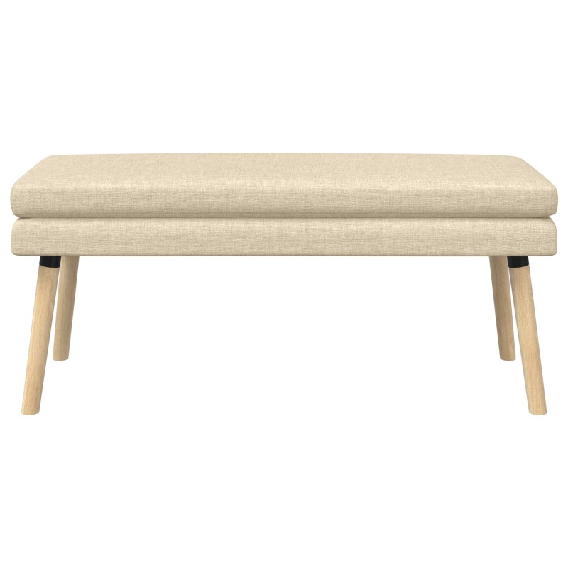 vidaXL Διπλή Επίστρωση Πάγκος Κρεμ 110 x 40 x 47 εκ. Ύφασμα