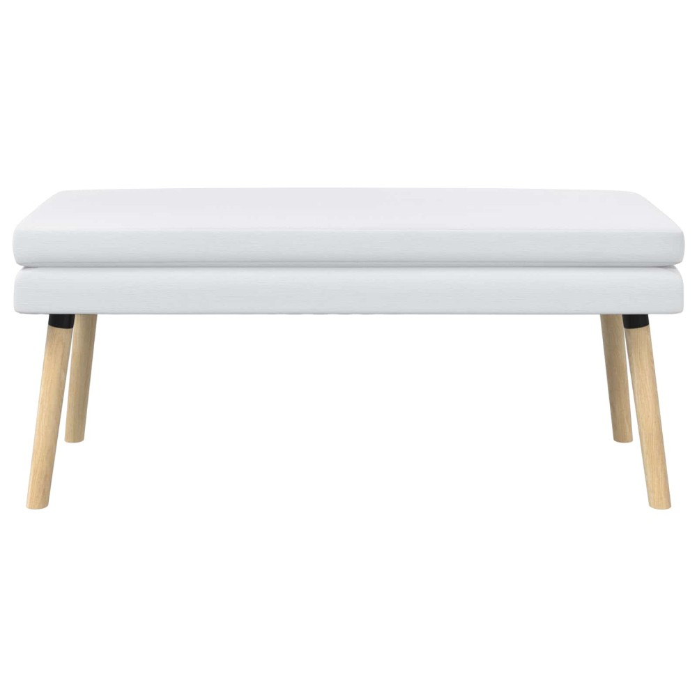 vidaXL Διπλή Επίστρωση Πάγκος Λευκό 110 x 40 x 47 εκ. Ύφασμα