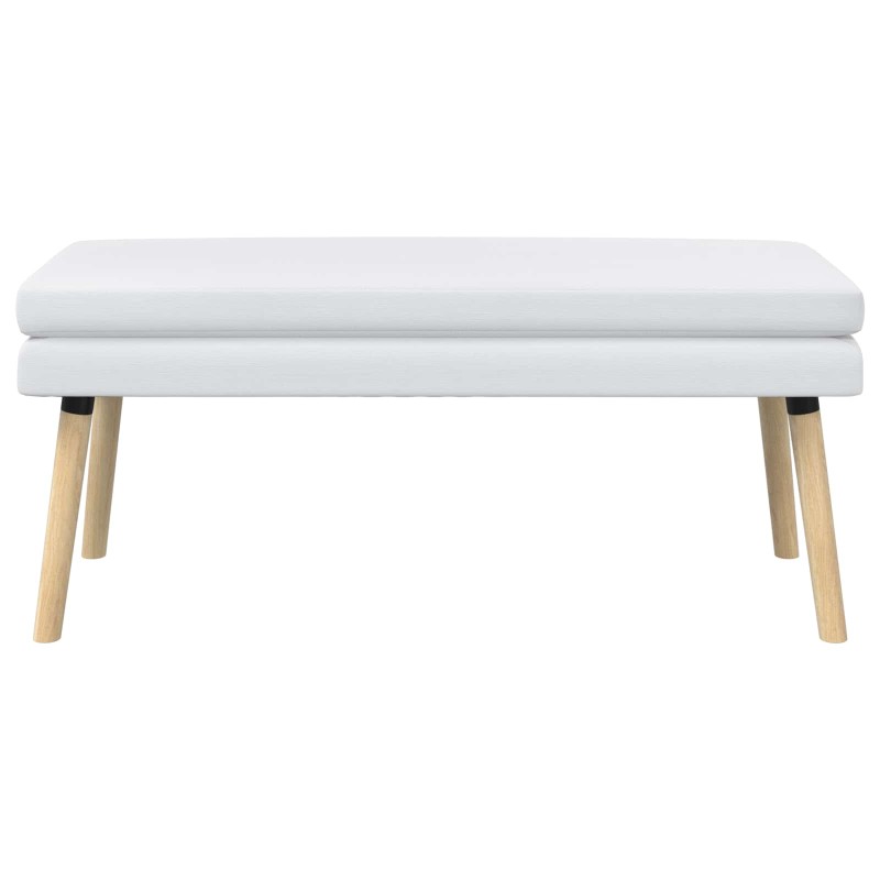 vidaXL Διπλή Επίστρωση Πάγκος Λευκό 110 x 40 x 47 εκ. Ύφασμα