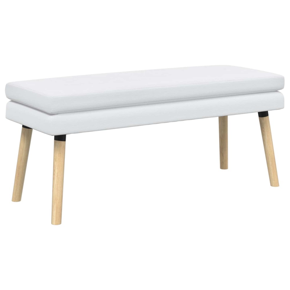vidaXL Διπλή Επίστρωση Πάγκος Λευκό 110 x 40 x 47 εκ. Ύφασμα