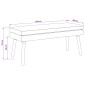 vidaXL Διπλή Επίστρωση Πάγκος Ροζ 110 x 40 x 47 εκ. Ύφασμα
