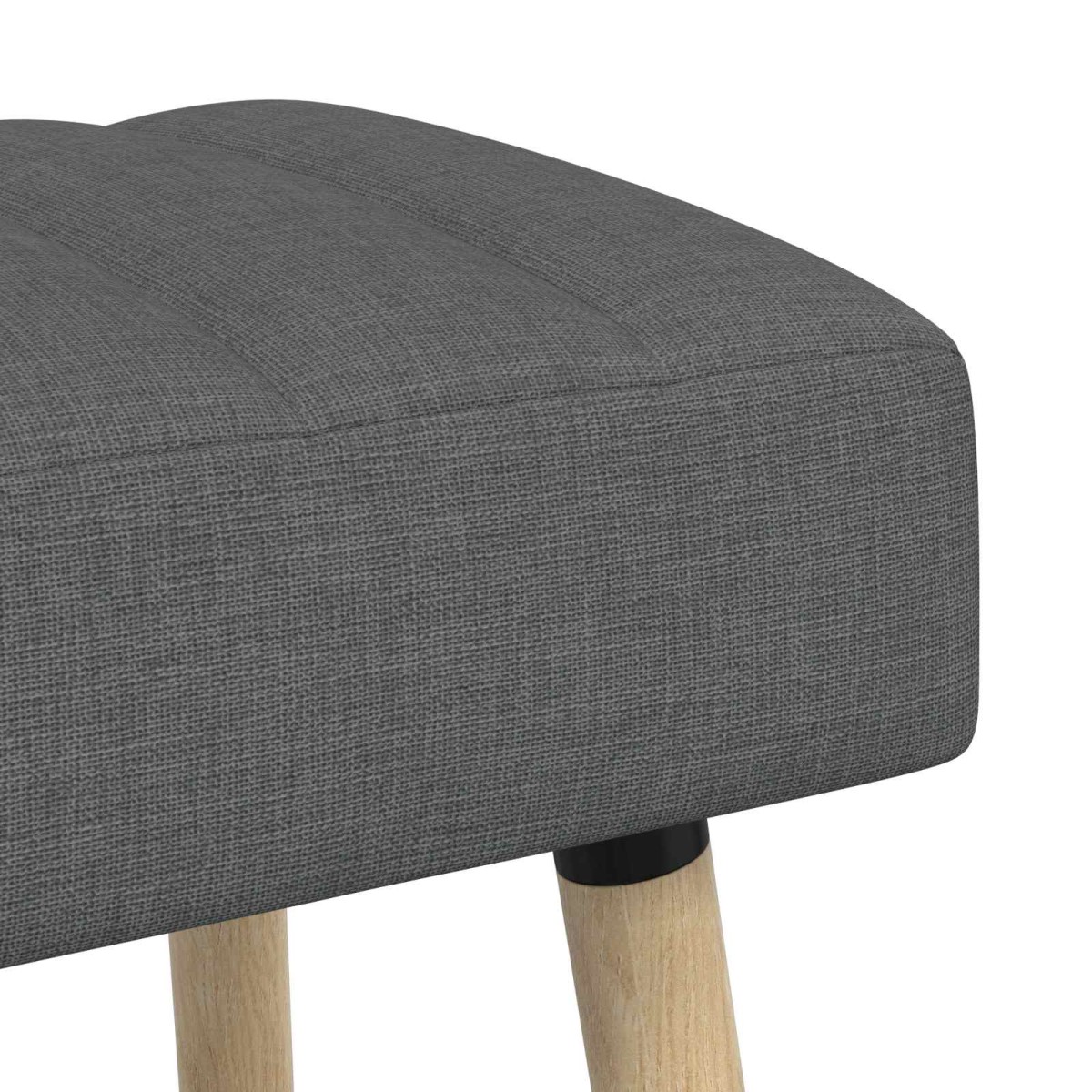 vidaXL Πάγκος με Καναλεύματα Σκούρο Γκρι 60 x 40 x 45 εκ. Ύφασμα