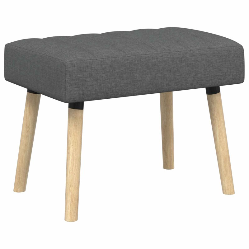 vidaXL Πάγκος με Καναλεύματα Σκούρο Γκρι 60 x 40 x 45 εκ. Ύφασμα