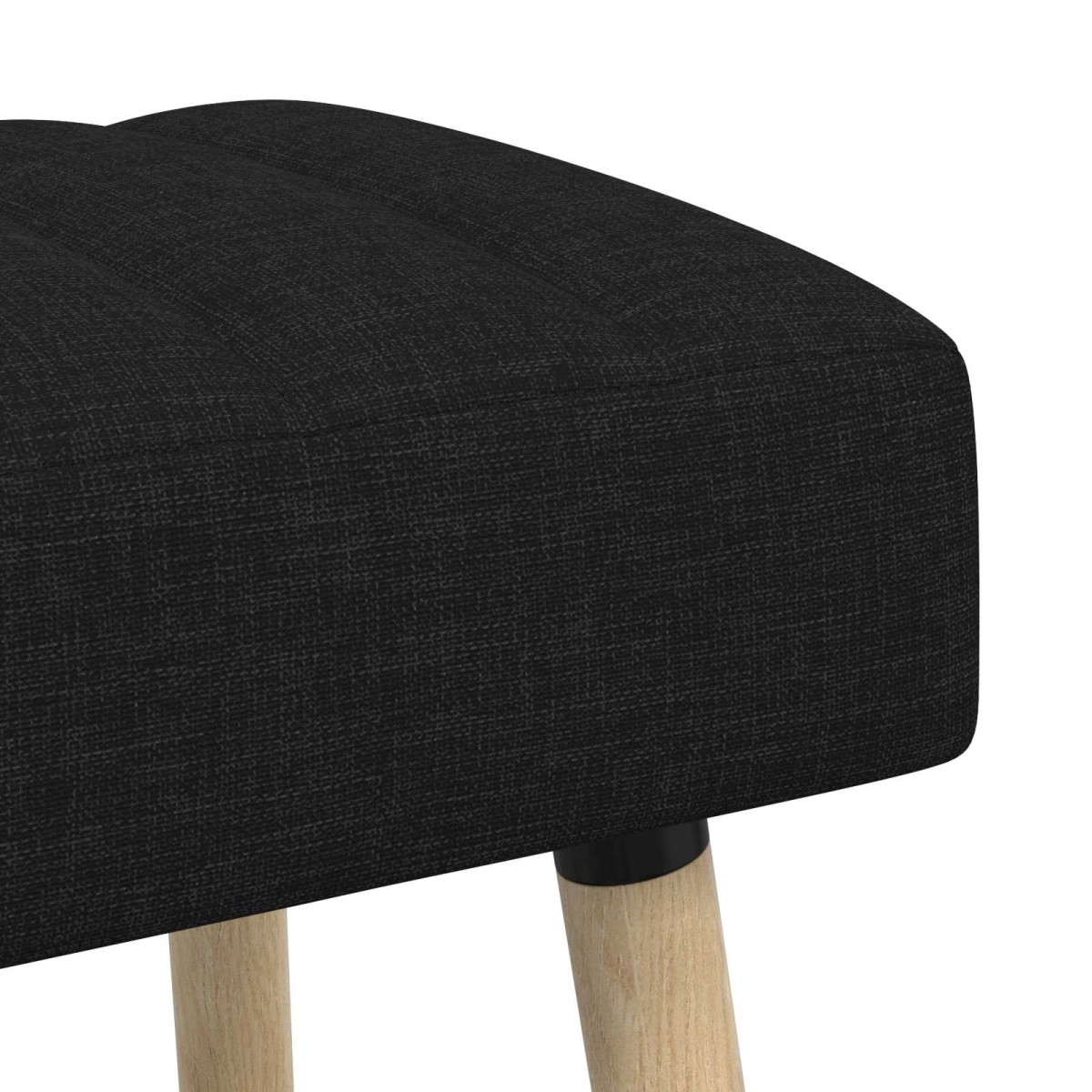vidaXL Πάγκος με Καναλεύματα Μαύρο 60 x 40 x 45 εκ. Ύφασμα