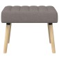 vidaXL Πάγκος με Καναλεύματα Taupe 60 x 40 x 45 εκ. Ύφασμα