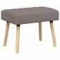 vidaXL Πάγκος με Καναλεύματα Taupe 60 x 40 x 45 εκ. Ύφασμα