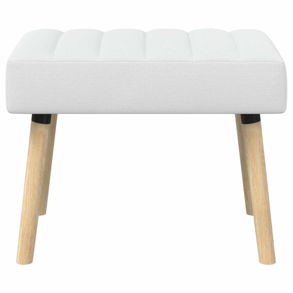 vidaXL Πάγκος με Καναλεύματα Λευκό 60 x 40 x 45 εκ. Ύφασμα