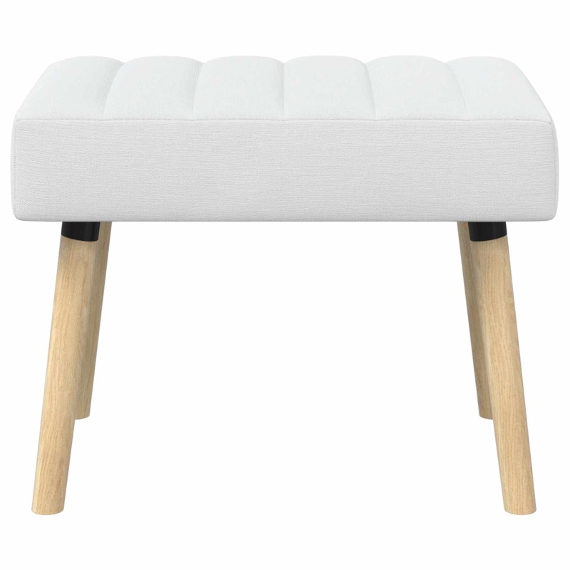 vidaXL Πάγκος με Καναλεύματα Λευκό 60 x 40 x 45 εκ. Ύφασμα