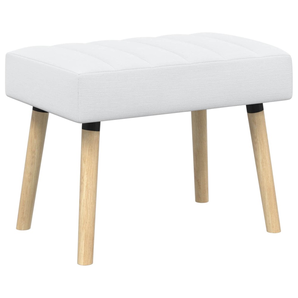 vidaXL Πάγκος με Καναλεύματα Λευκό 60 x 40 x 45 εκ. Ύφασμα