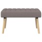 vidaXL Πάγκος με Καναλεύματα Taupe 80 x 40 x 46 εκ. Ύφασμα