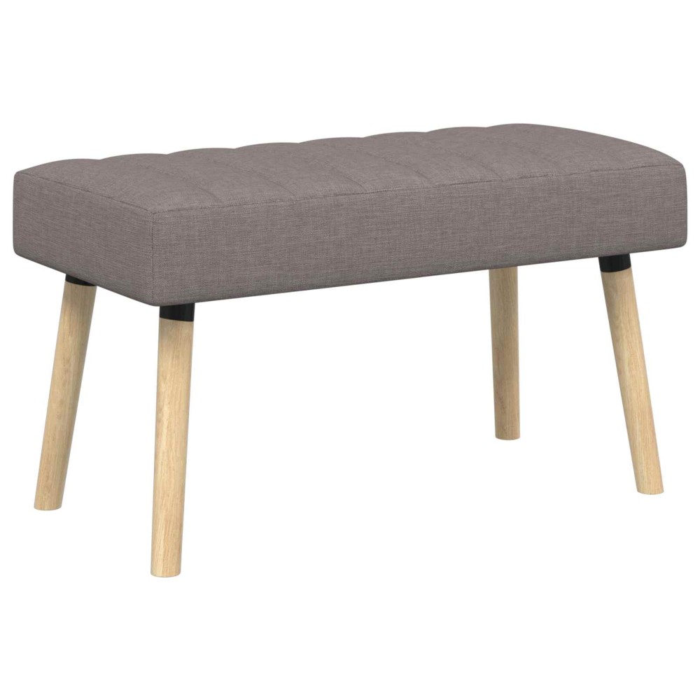 vidaXL Πάγκος με Καναλεύματα Taupe 80 x 40 x 46 εκ. Ύφασμα