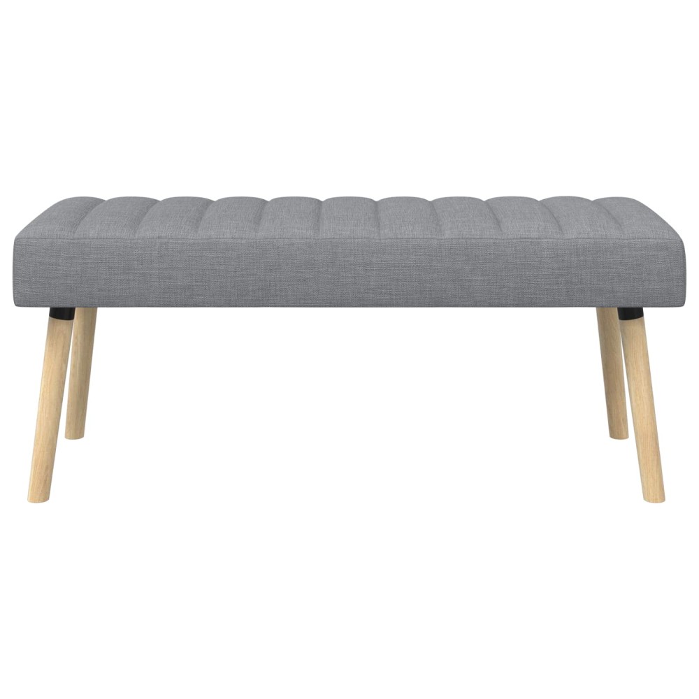 vidaXL Πάγκος με Καναλεύματα Ανοιχτό γκρι 110 x 40 x 46 cm Ύφασμα