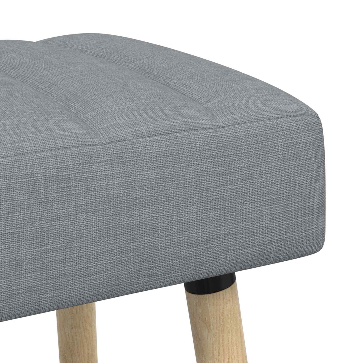 vidaXL Πάγκος με Καναλεύματα Ανοιχτό γκρι 110 x 40 x 46 cm Ύφασμα