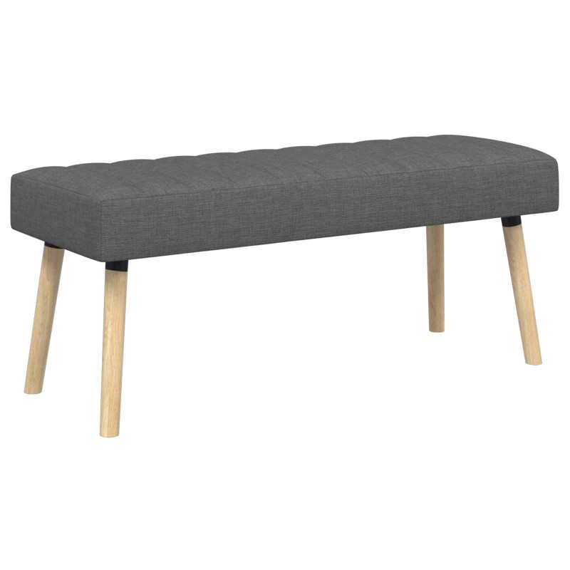 vidaXL Πάγκος με Καναλεύματα Σκούρο Γκρι 110 x 40 x 46 cm Ύφασμα