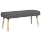 vidaXL Πάγκος με Καναλεύματα Σκούρο Γκρι 110 x 40 x 46 cm Ύφασμα