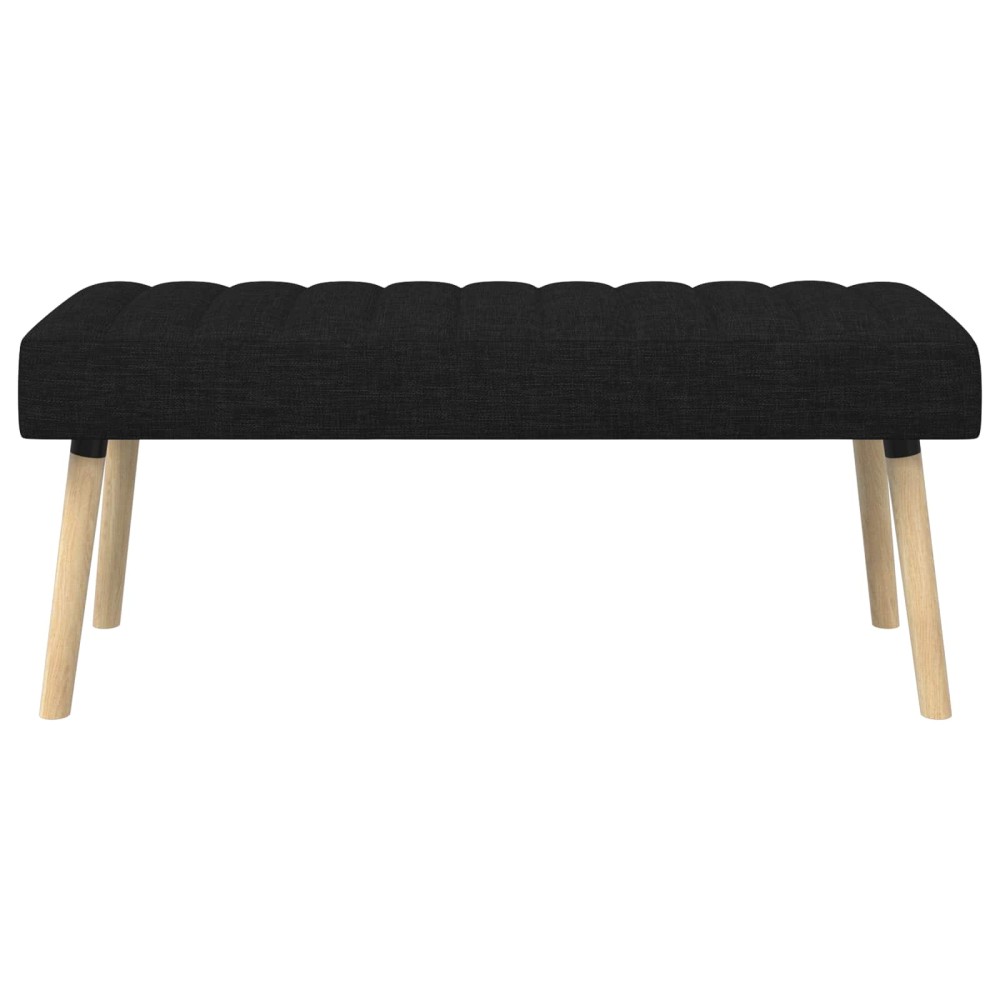vidaXL Πάγκος με Καναλεύματα Μαύρο 110 x 40 x 46 cm Ύφασμα