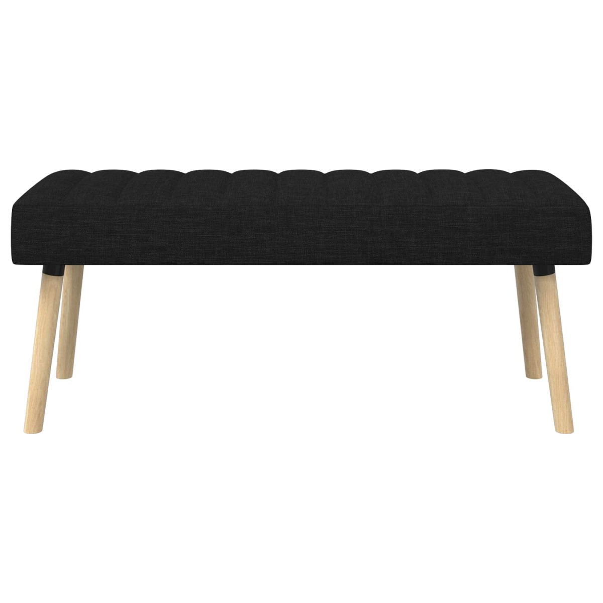 vidaXL Πάγκος με Καναλεύματα Μαύρο 110 x 40 x 46 cm Ύφασμα